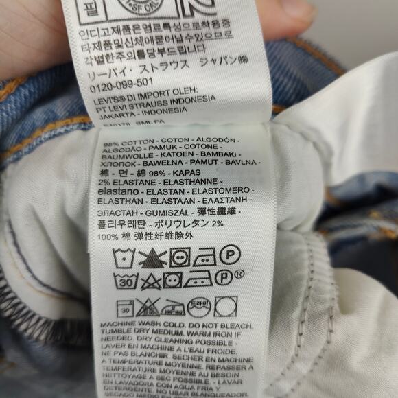 Levis Wedgie Icon Fit Jeans Womens 27 Light Wash Preppy Button Fly Boho Straight - Picture 11 of 13